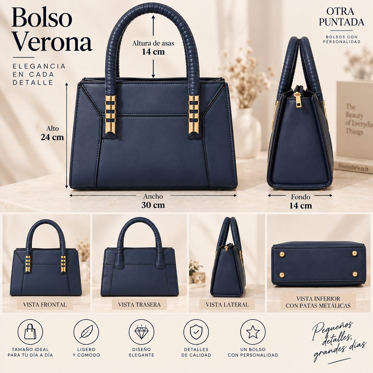 Medidas del bolso Verona.