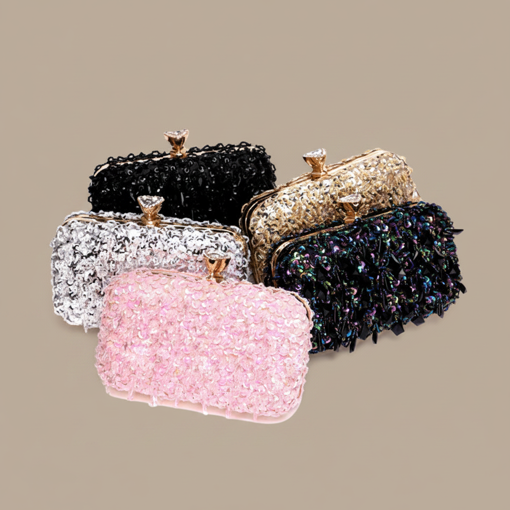 Clutch grupo circular fondo greige