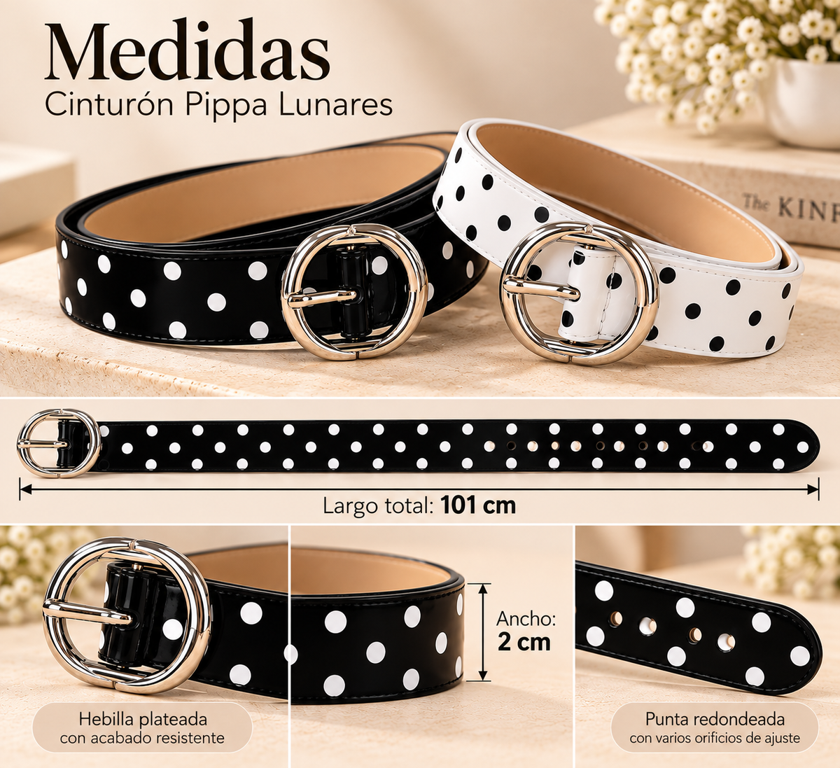 Medidas del cinturón Pippa.